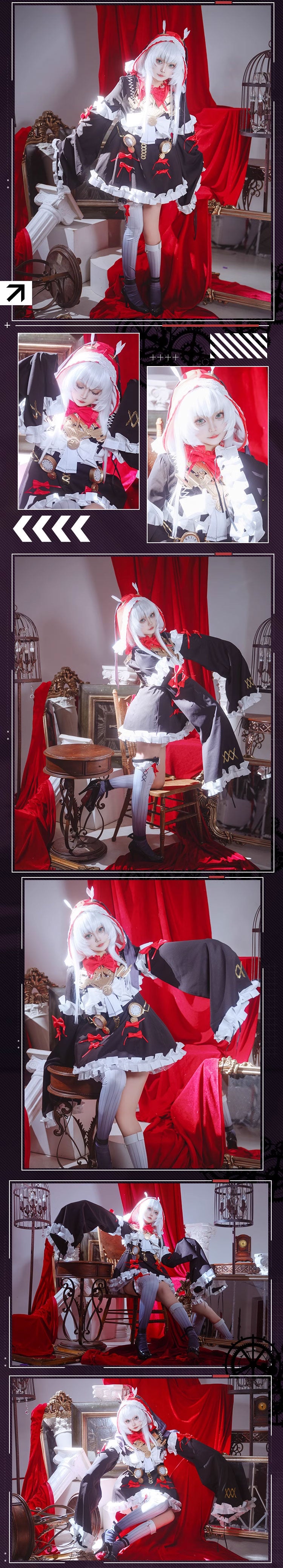Punishing: Gray Raven Red Hoodie No.21 XXI Cosplay